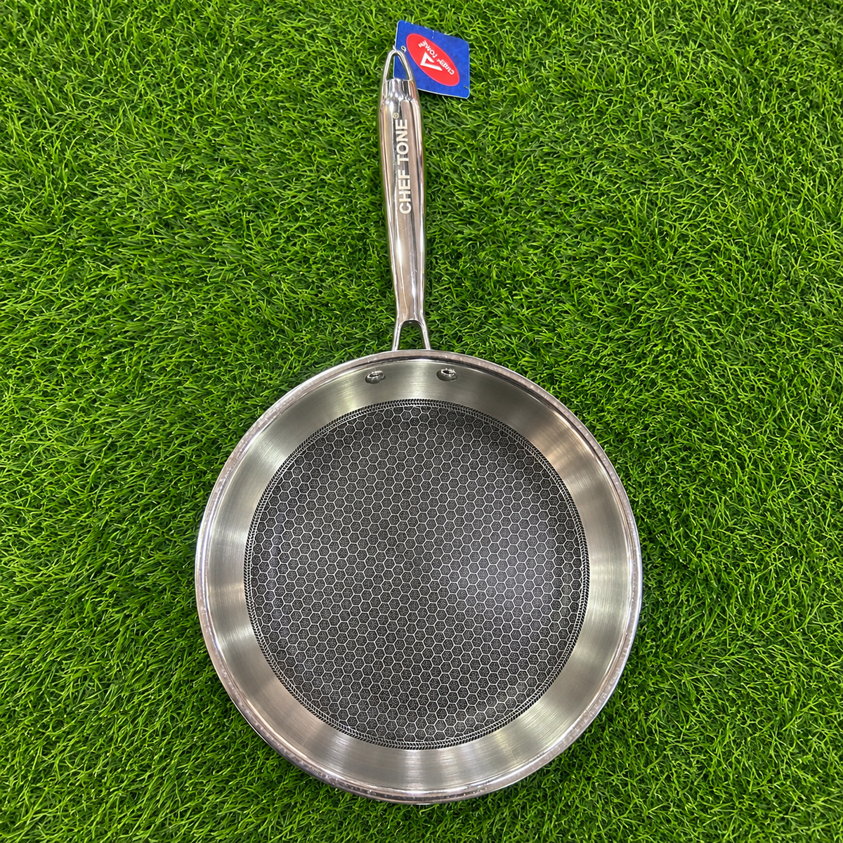 Chef Tone Triply HC Fry Pan With Glass Lid Hexa Series