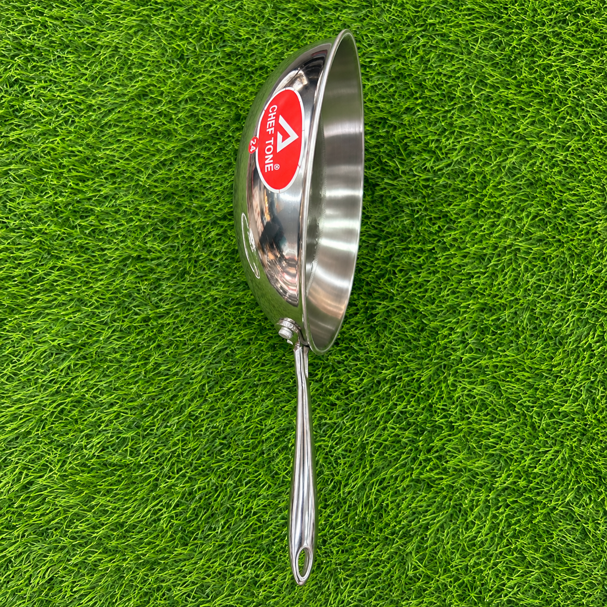 Chef Tone Triply HC Fry Pan With Glass Lid Hexa Series