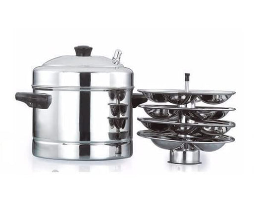 HORIZON Stainless Steel Idly Cooker Lid with Plates Idli Maker Induction and Gas Stove Compatible idli Maker