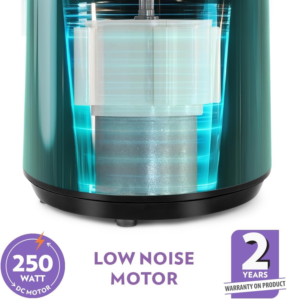 Borosil Vita Rich Cold Press Juicer | 250 Watts, 1.5 L Wide Mouth Hopper, 1 L Jug & Pulp Collector with Anti Drip Tap | Reverse Function for Pulp Cleaner, Auto Cut-Off for Safety | 2 Years Warranty