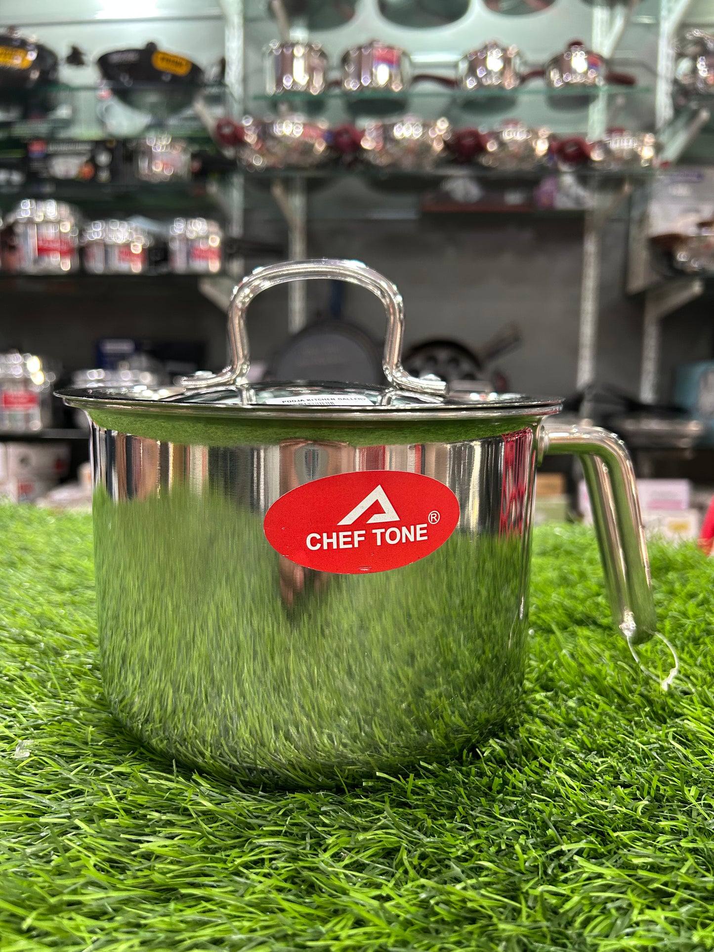 CHEF TONE TRIPLY MILK JUG 16 cm Capacity.2.45 ltr ,| Milk Boiler | Kitchen Tea Container Water Boiling | Coffee/Milk Warmer, Even & Faster Heating | Induction & Gas Stove