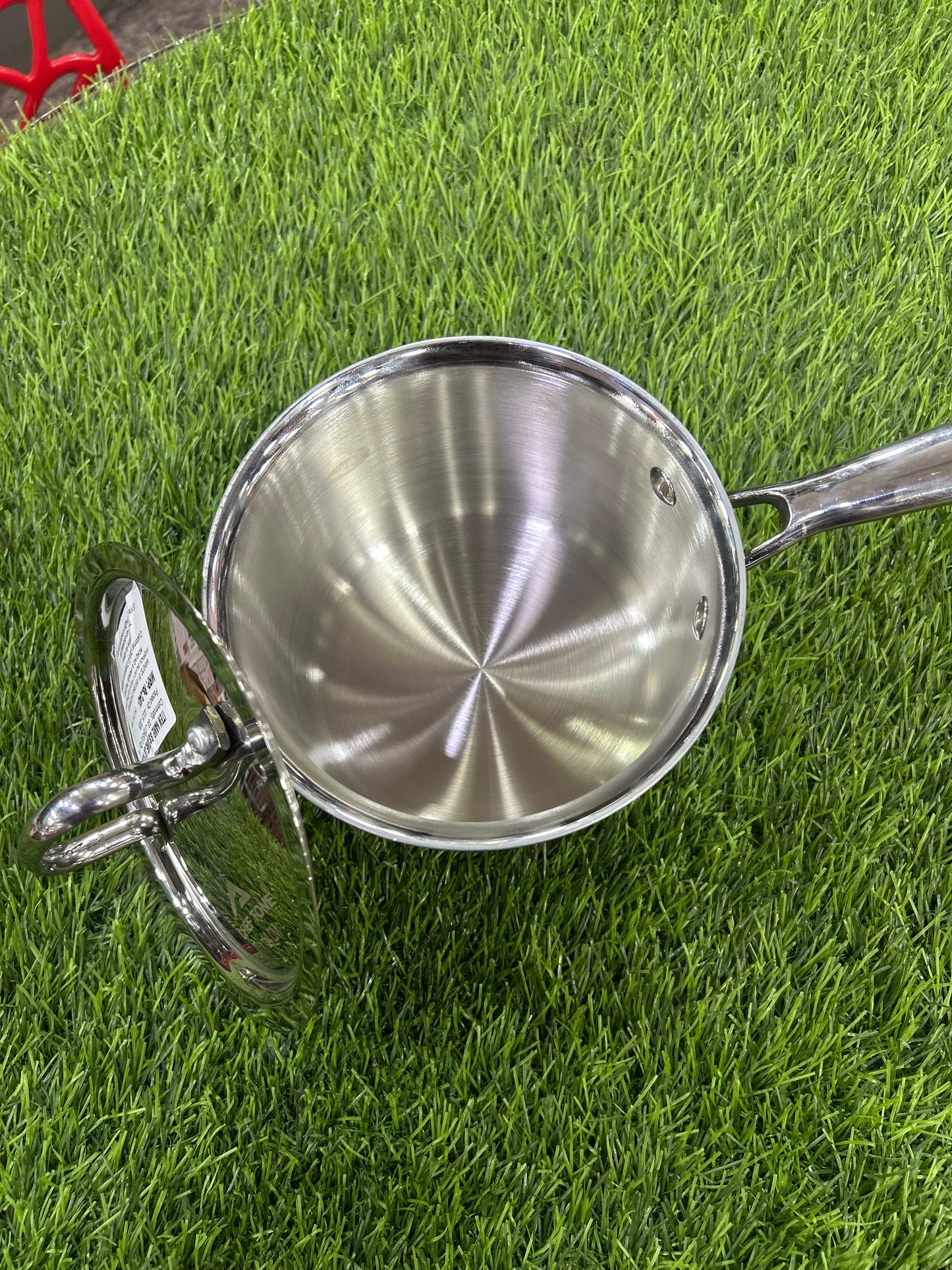 CHEFTONE  MUDDE PAN Triply 14 cm / 1.65 liter Stainless Steel Sauce Pan with SS 304 Lid | Healthy, Non Toxic | Milk Pan/Tea Pan | Induction Friendly | Stay Cool Handle | 5 Year Warranty