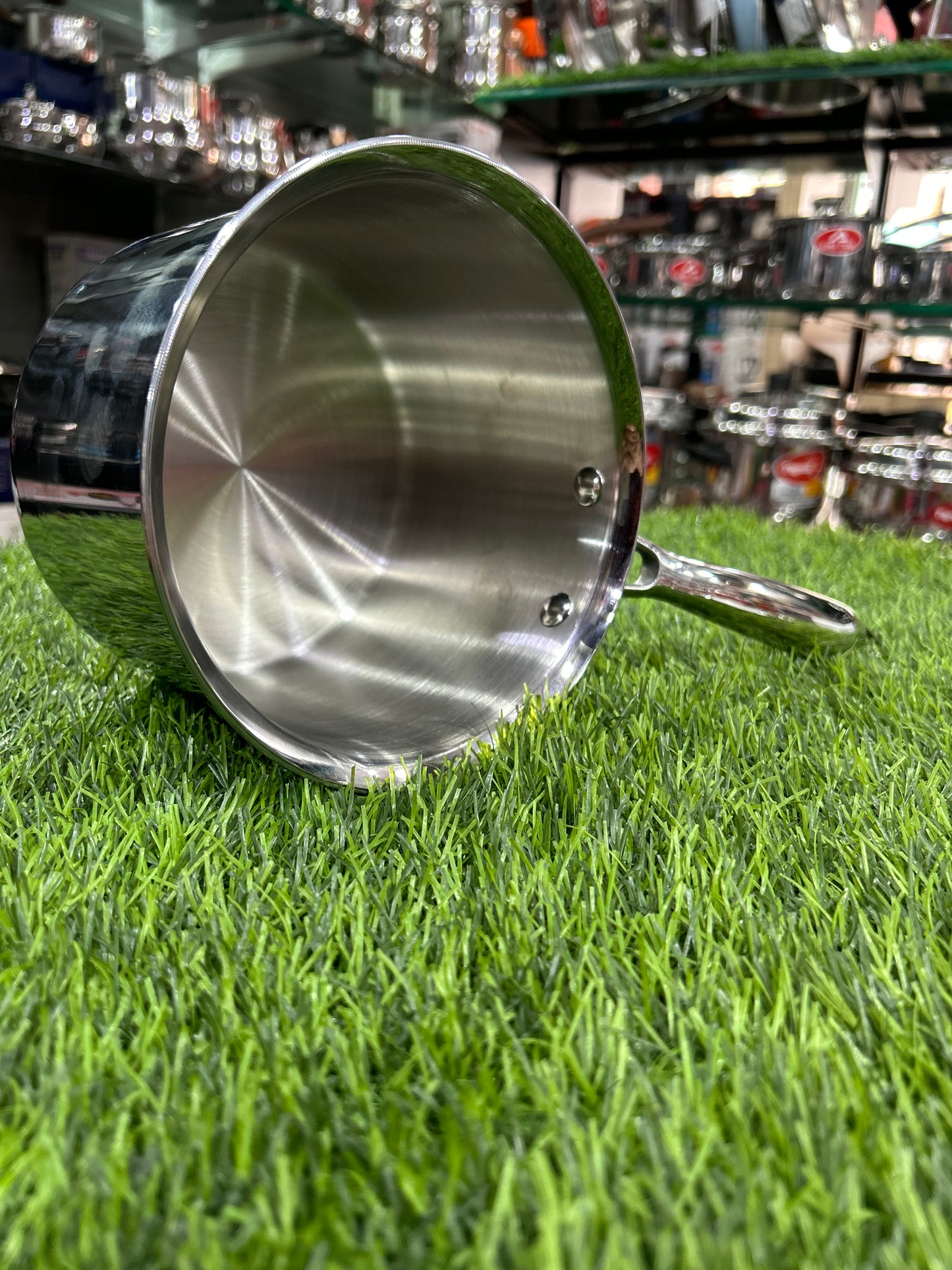 CHEFTONE MUDDE PAN Triply 16 cm / 2.45 Liter Stainless Steel Sauce Pan with SS 304 Lid | Healthy, Non Toxic | Milk Pan/Tea Pan | Induction Friendly | Stay Cool Handle | 5 Year Warranty.Free mudde kol .1 pcs