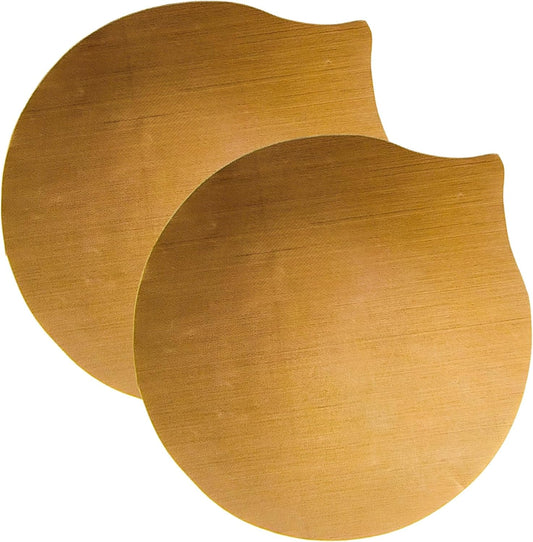 Premium Brown Round Roti Sheet, 2 Piece Holige Obbattu Silicone Baking Mat Set, Heat Resistant Reusable Food-Grade Backing Mat (Brown)
