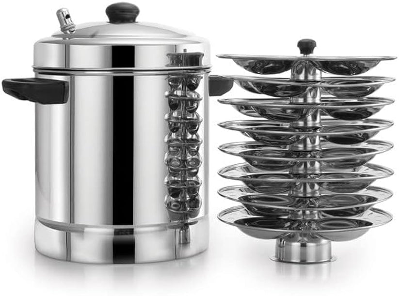 HORIZON Stainless Steel Idly Cooker Lid with Plates Idli MakerInductio ...
