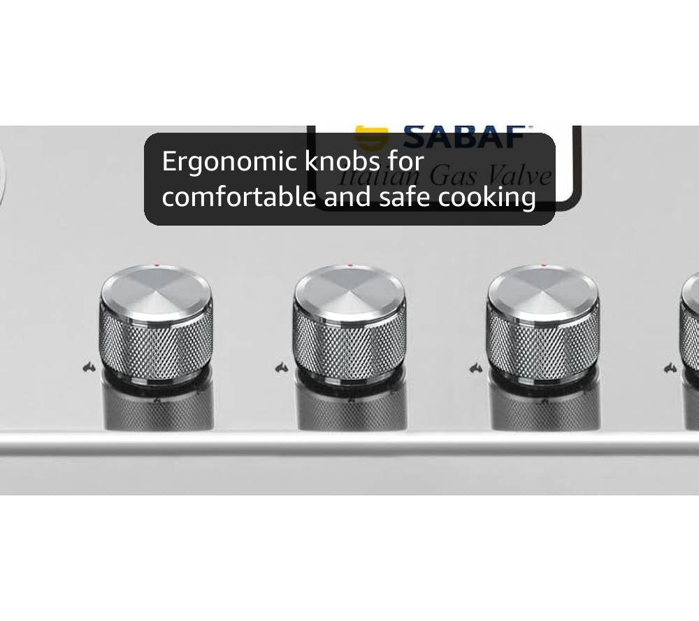 Sujata Robusto Gas Stove 4 Burners Steel Body | 9 Years Warranty, ISI Certified | 4 Burner Stove, Stainless Steel, Jumbo Brass Burner, SABAF, LPG Ready & PNG Compatible (Steel Finish)