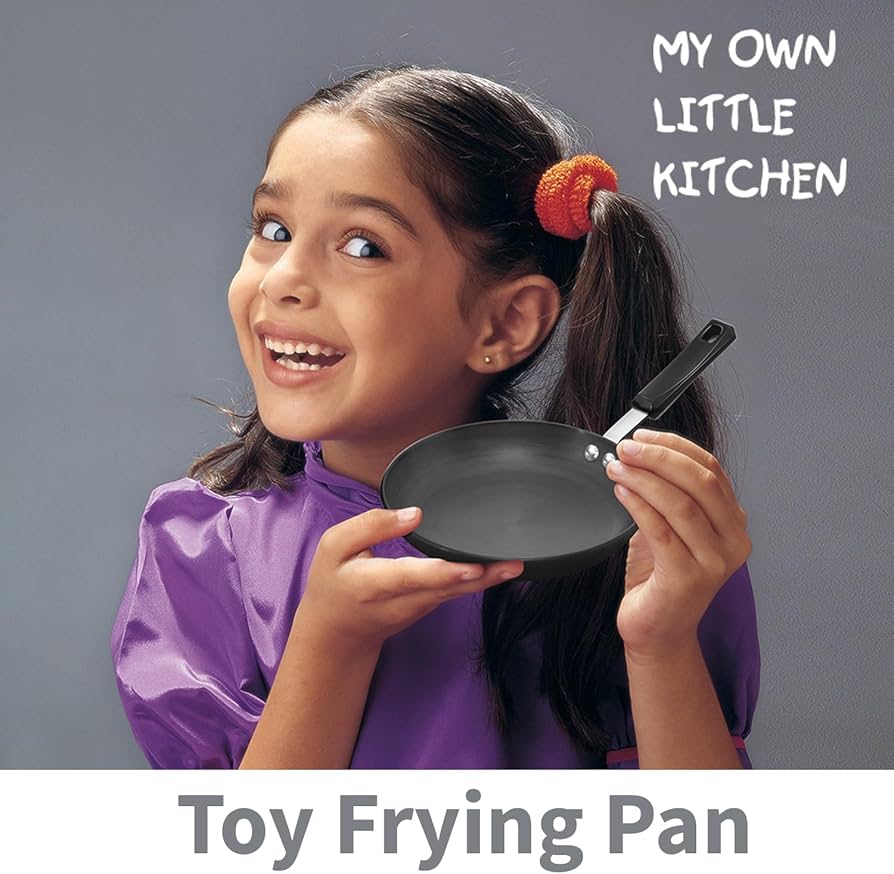 Hawkins Futura Cookware 3 Pieces Toy Kitchen Set - Toy Deep-Fry Pan, Toy Frying Pan, Toy Tava for Kids, Black (CWMIN)