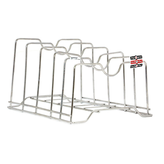 DruoChef Pan Stand, Stainless Steel, 5-Rack Kitchen Organiser