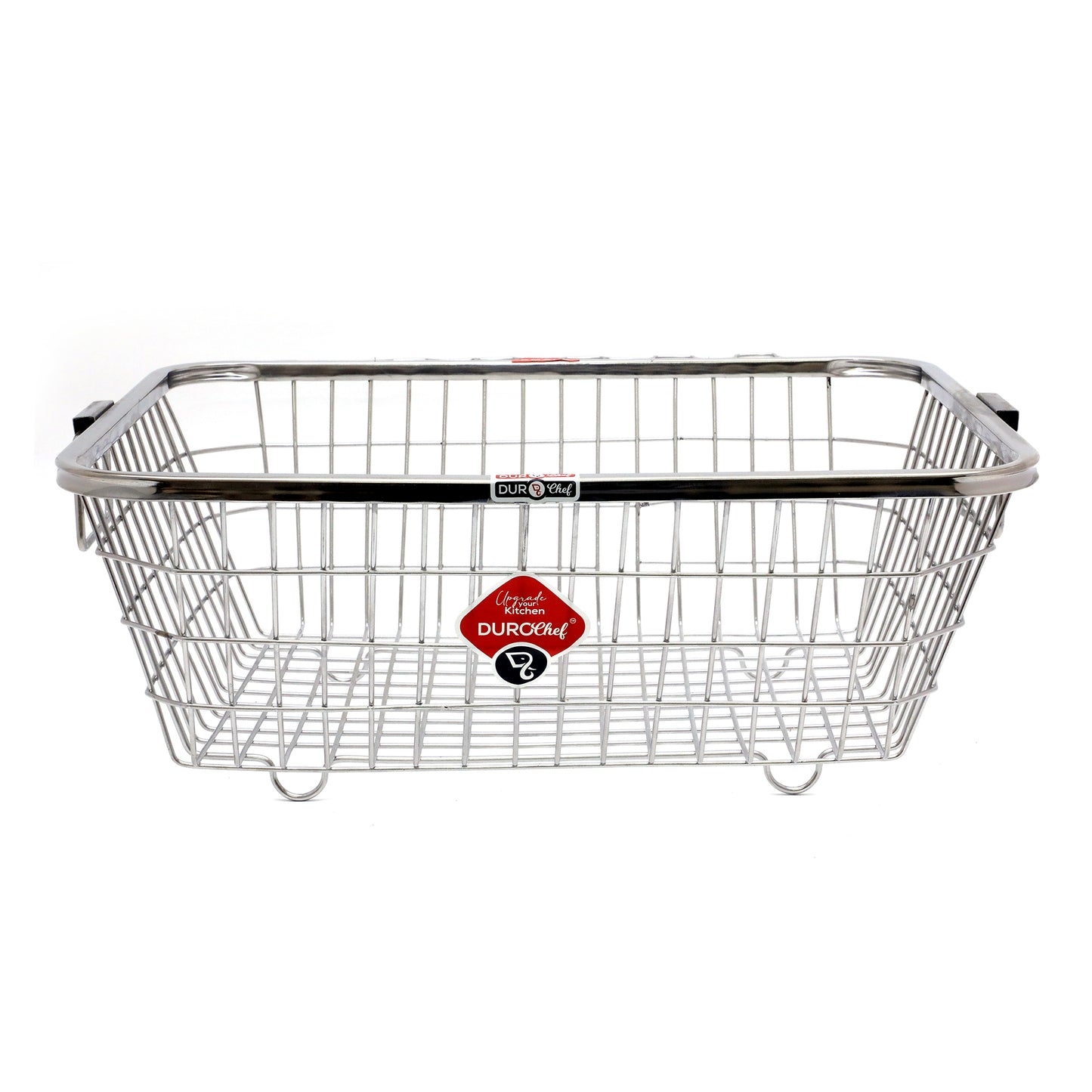 DuroChef ECODRYRACK Wire Storage Basket, Stainless Steel, Large Rectangular Kitchen Organiser