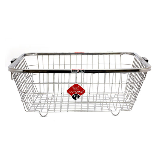 DuroChef ECODRYRACK Wire Storage Basket, Stainless Steel, Large Rectangular Kitchen Organiser