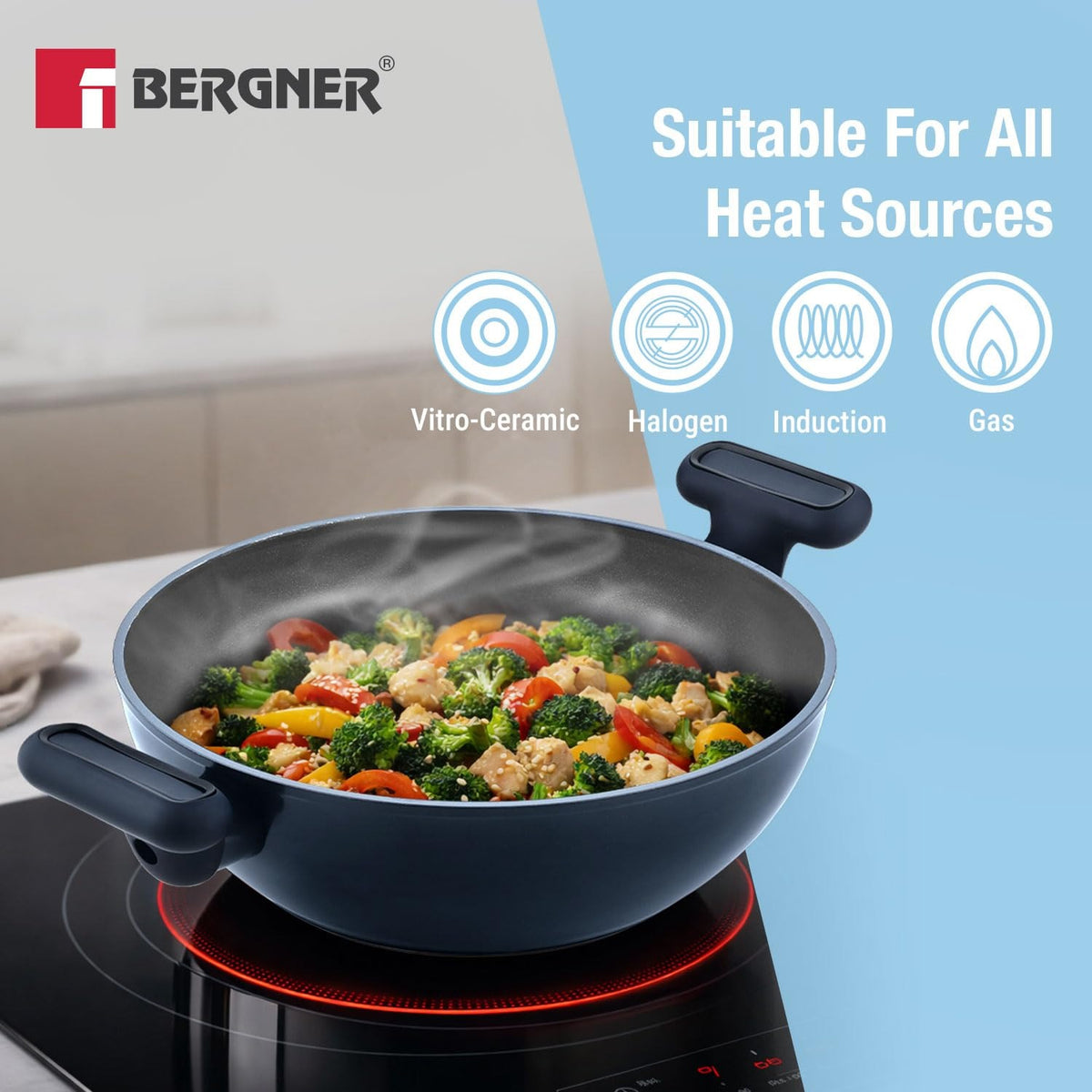 Berger Jade Kadai With Lid