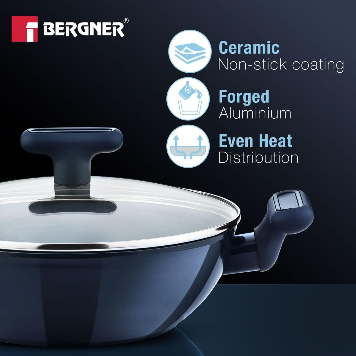 Berger Jade Kadai With Lid