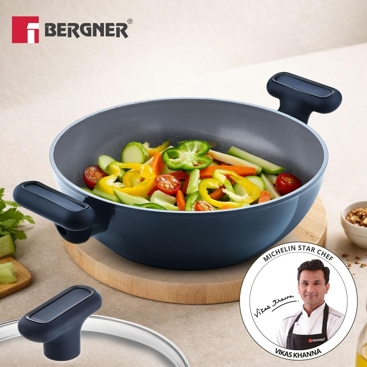 Berger Jade Kadai With Lid