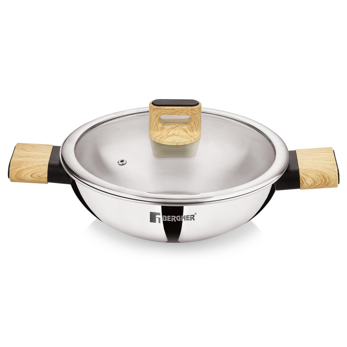 Berger TRI-Oak Kadai with Glass Lid