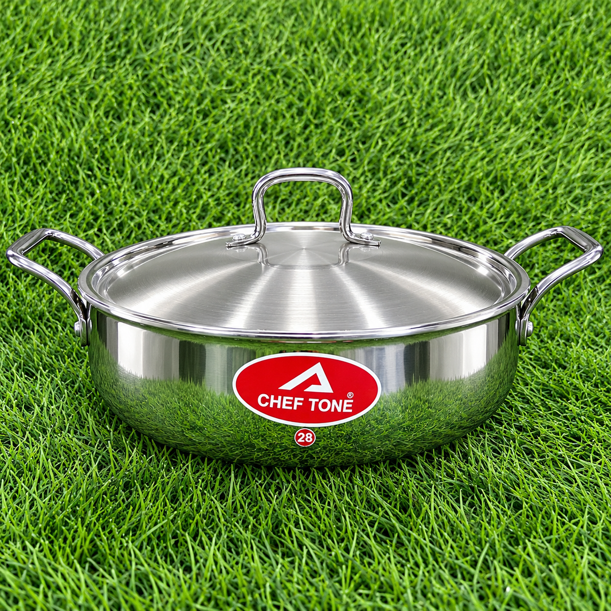 Chef Tone Triply Lagdi Pot With SS Wire Handle Regular Series