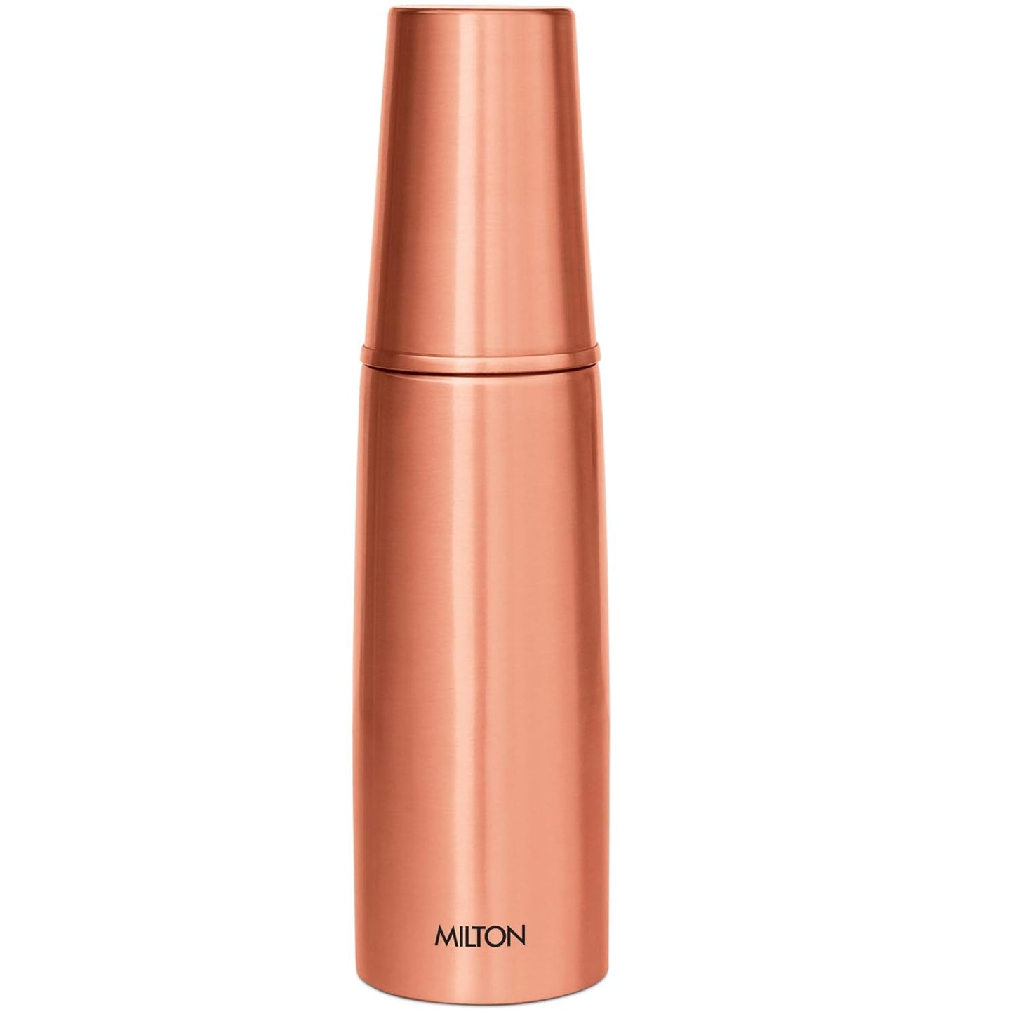 MILTON Copper Combo 1000 Water Bottle with in built glass cap, 890 ml, 1 Piece, Copper | Leak Proof | Office Bottle | Gym Bottle | Home | Kitchen | Hiking | Treking Bottle | Travel Bottle