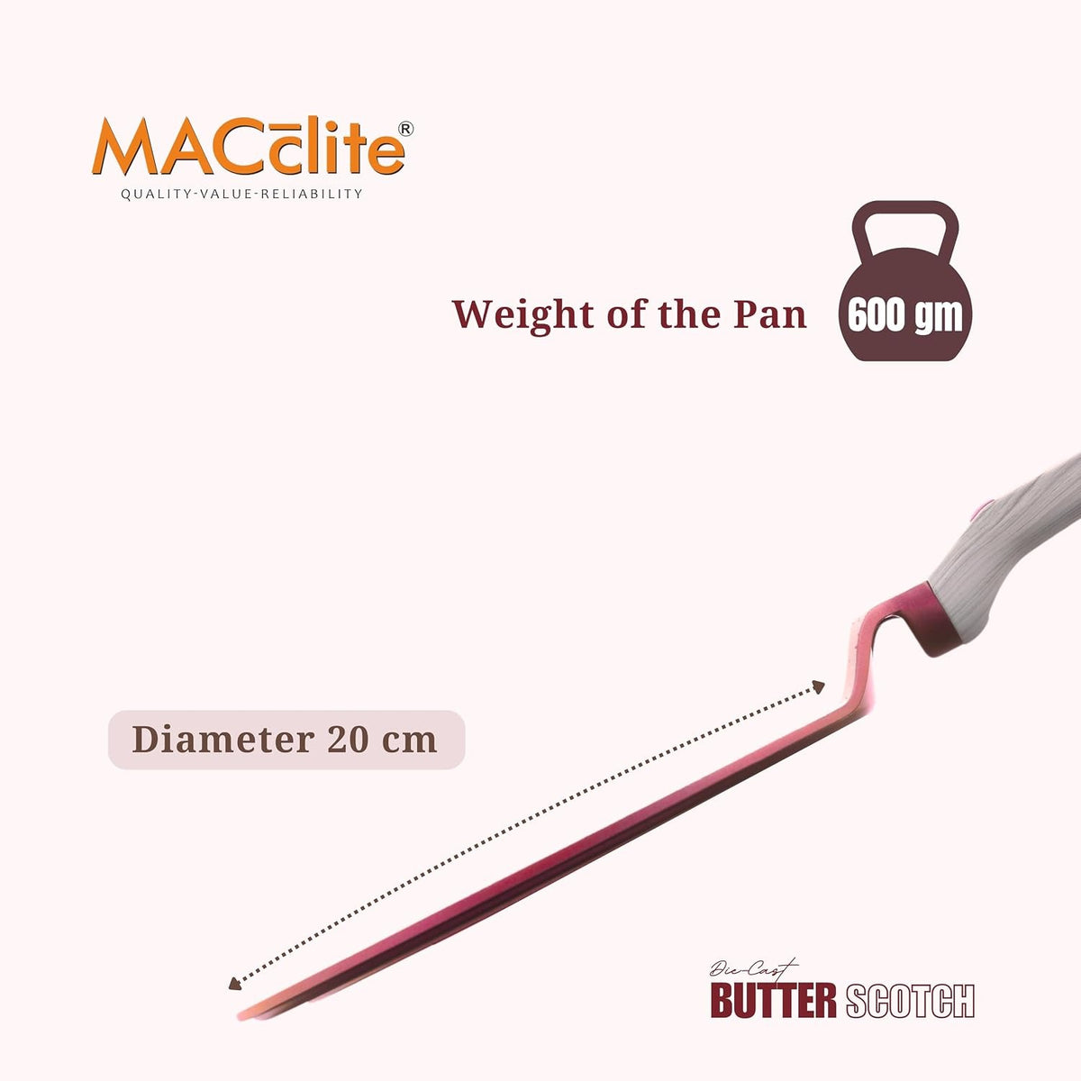 Macclite Triumph Flat Tawa Butter Scotch