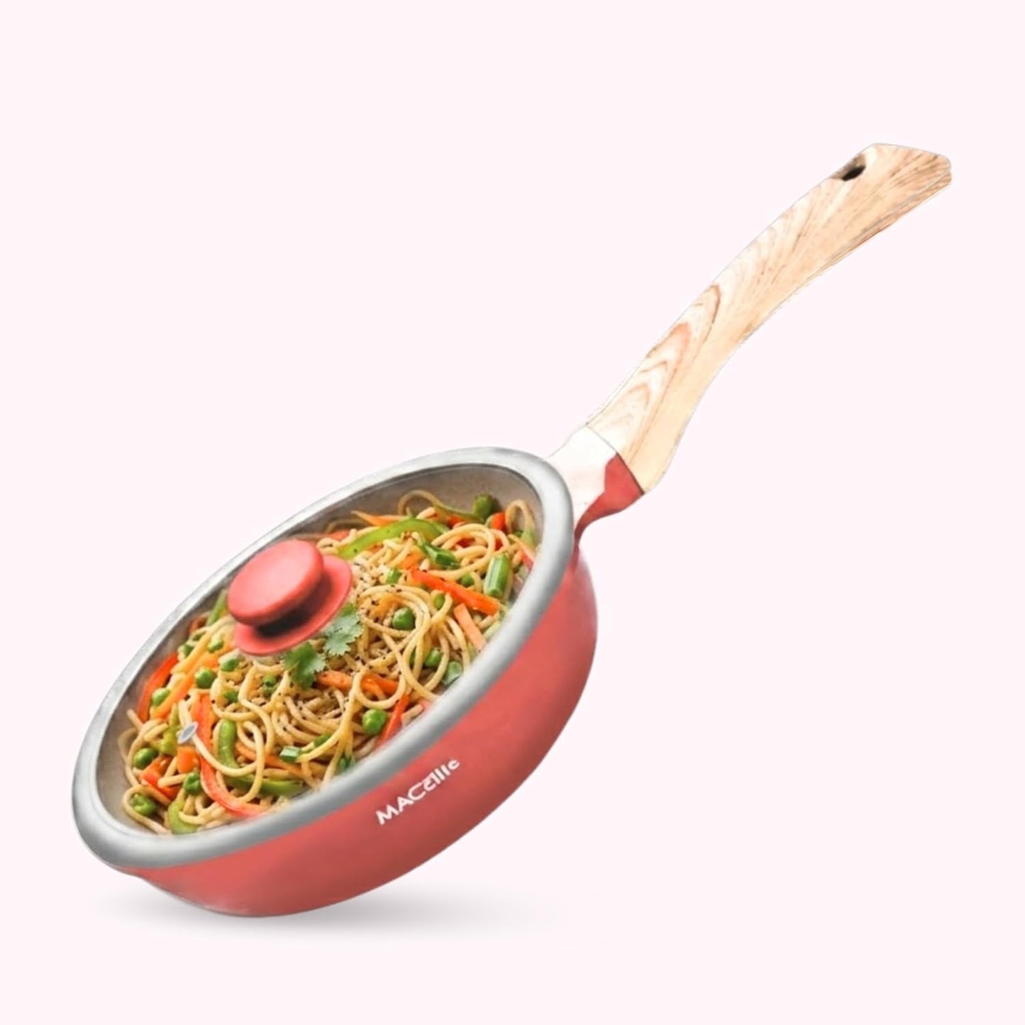 Macclite Frying Pan With Glass Lid Butter Scotch