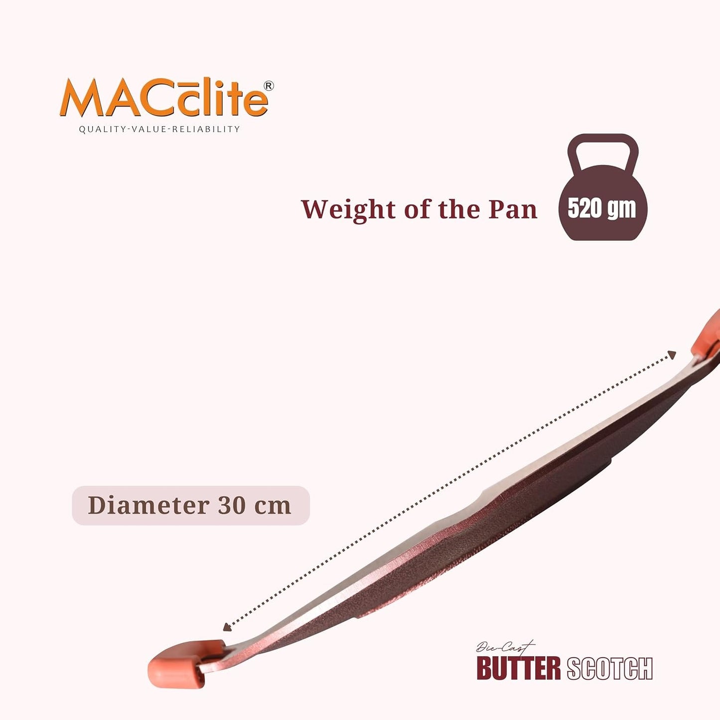 Macclite Triumph Concave Tawa Butter Scotch