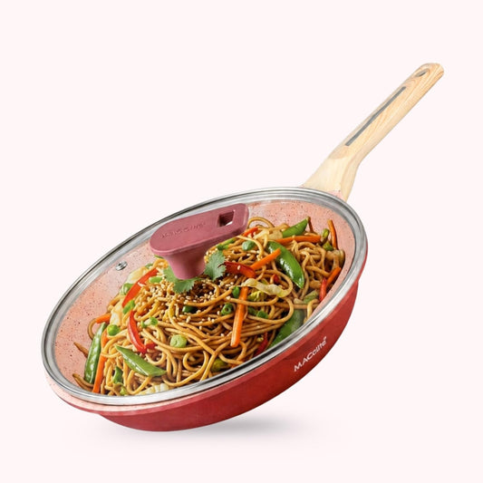 Macclite Triumph Frying Pan With Glass Lid Butter Scotch