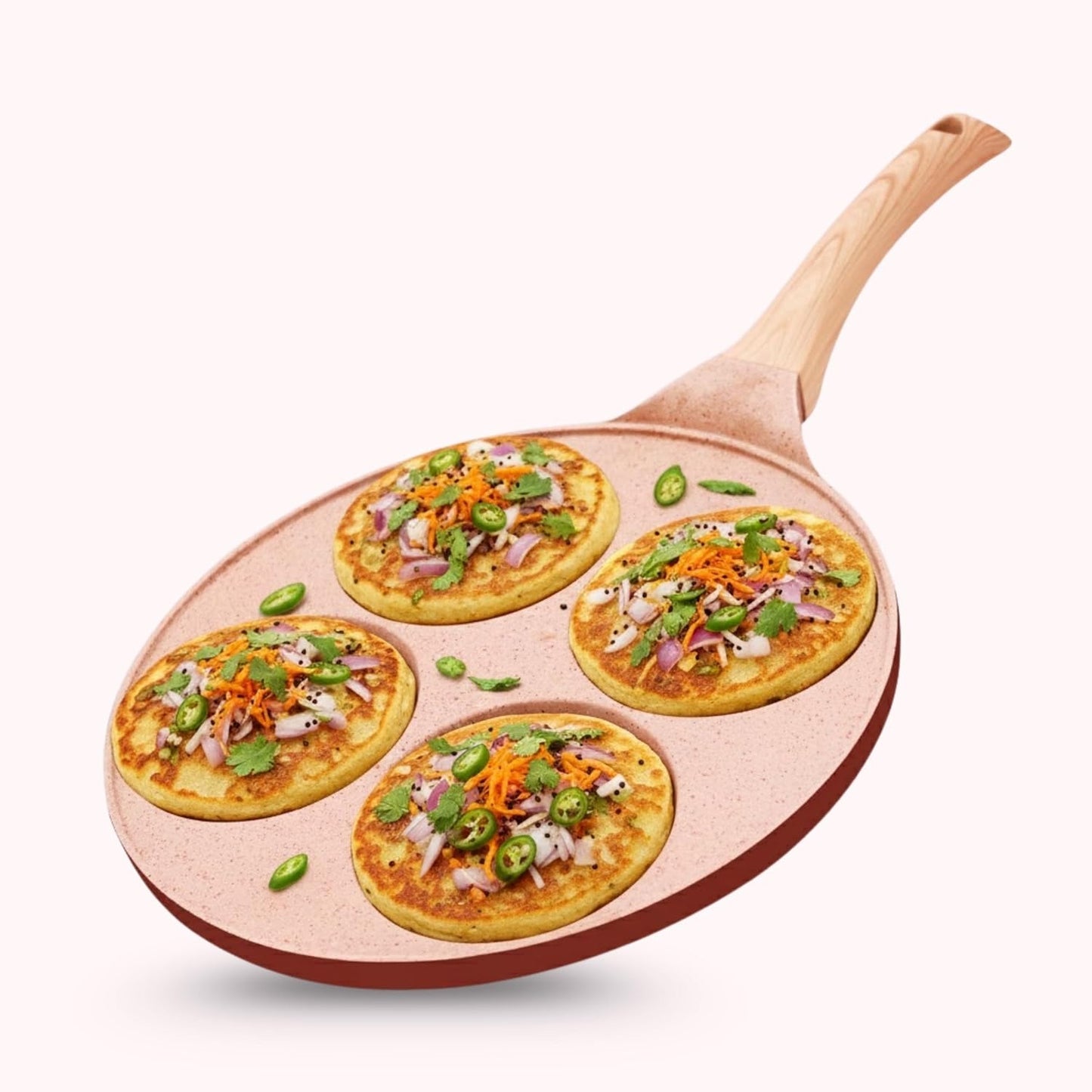 Macclite Mini Uttappam / Tikki Pancake Tawa Butter Scotch / 4 Cavity