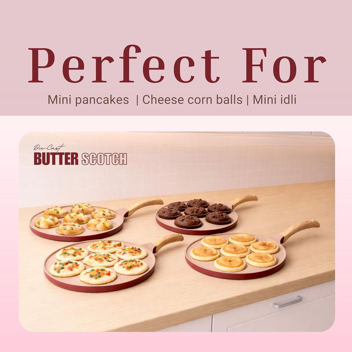Macclite Uttappam / Tikki Pancake Tawa Butter Scotch / 7 Cavity