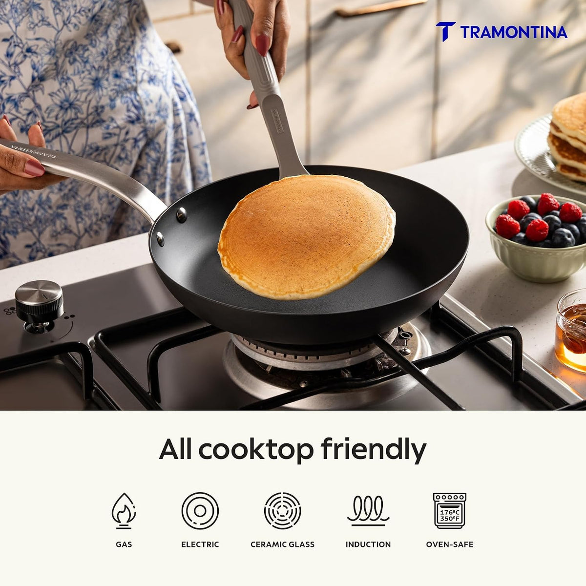 Tramontina Iron Alloy Heritage Fry Pan 24 cm | Black