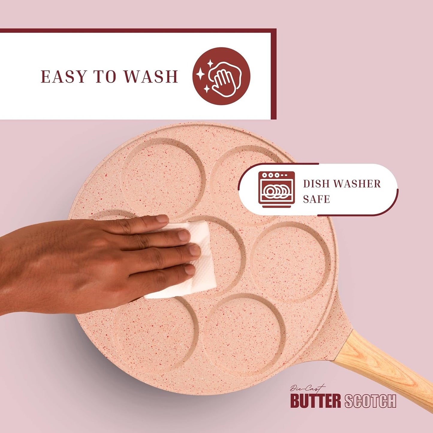 Macclite Uttappam / Tikki Pancake Tawa Butter Scotch / 7 Cavity