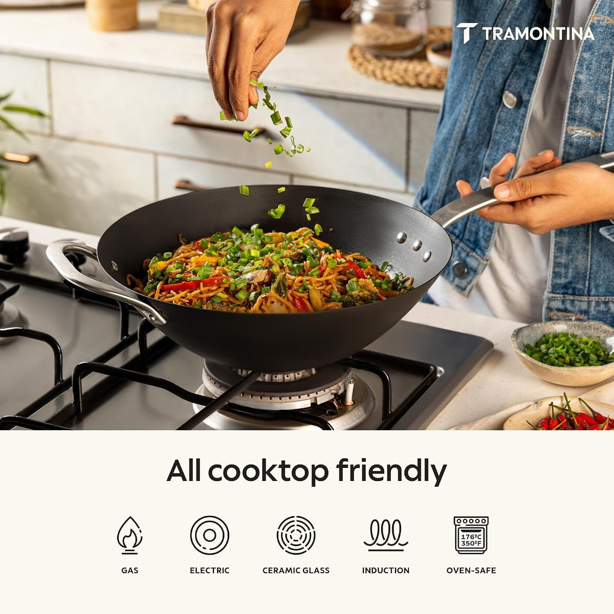 Tramontina Iron Alloy Heritage Wok 30 cm | Black