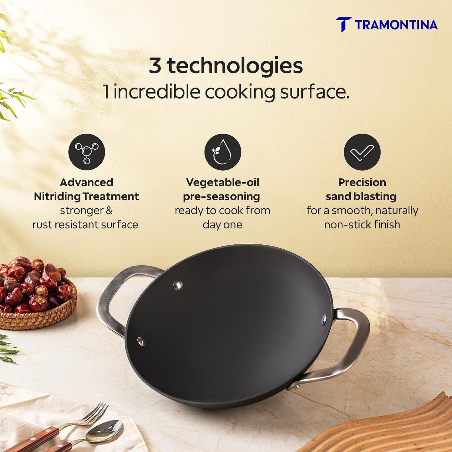 Tramontina Iron Alloy Heritage Appachetty 22 cm | Black