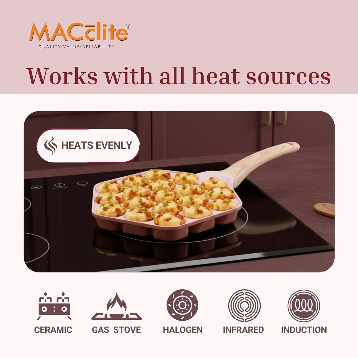 Macclite Triumph Hexa Appe / Muffin Pan Butter Scotch