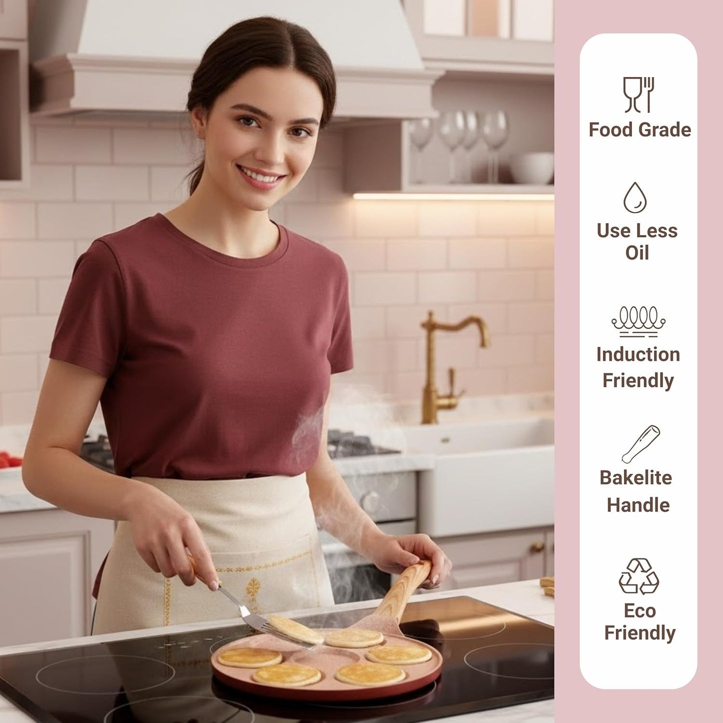 Macclite Uttappam / Tikki Pancake Tawa Butter Scotch / 7 Cavity