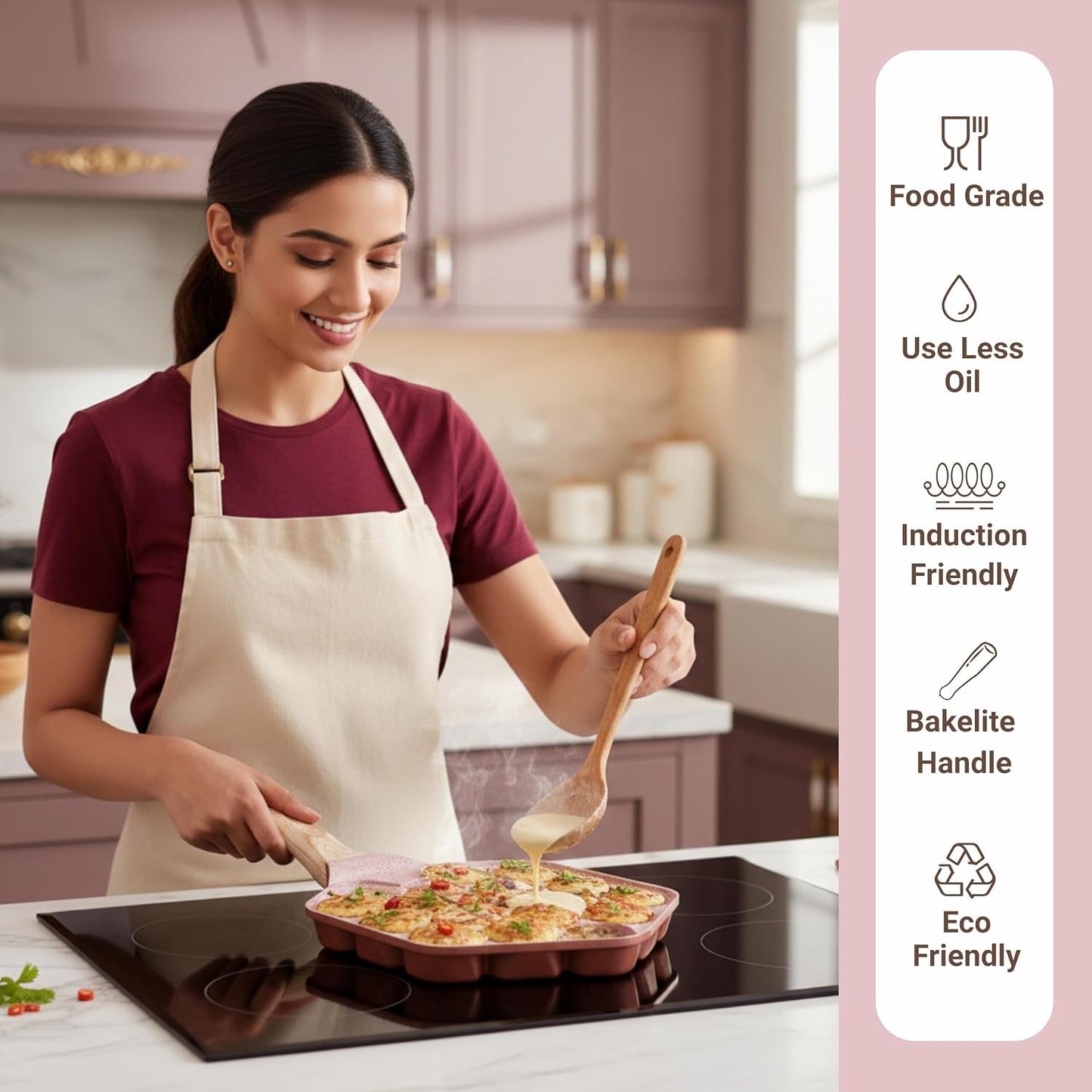 Macclite Triumph Hexa Appe / Muffin Pan Butter Scotch