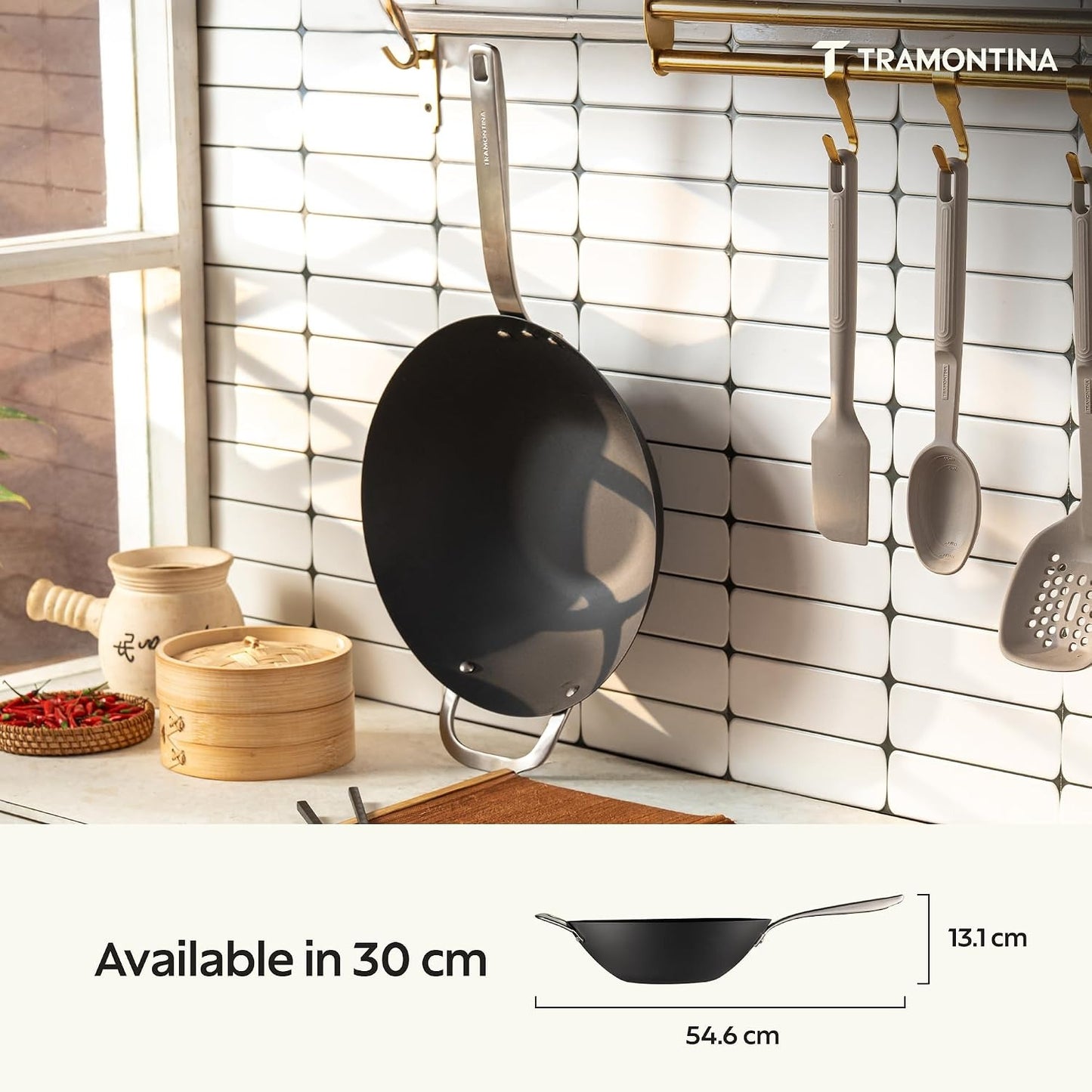 Tramontina Iron Alloy Heritage Wok 30 cm | Black