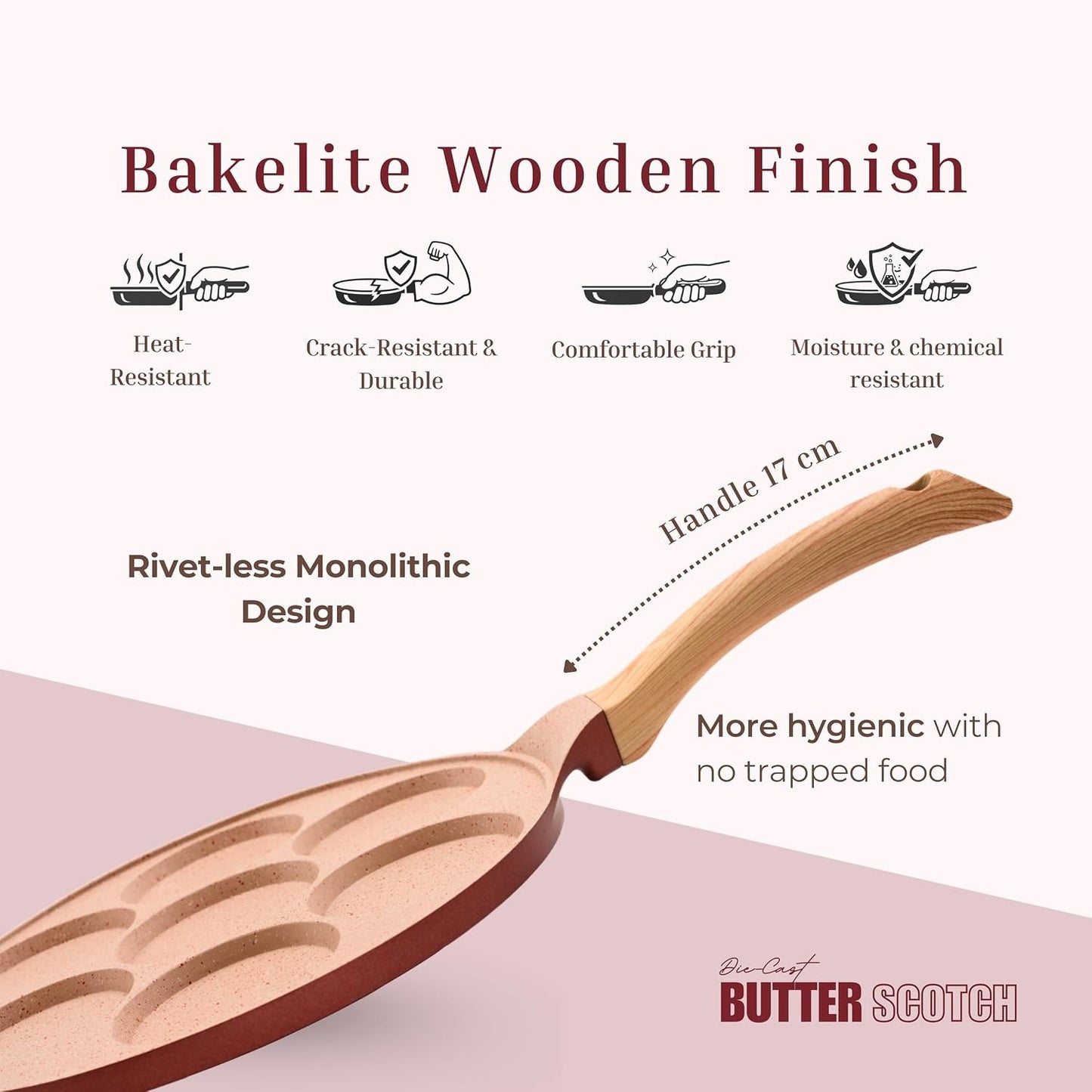 Macclite Uttappam / Tikki Pancake Tawa Butter Scotch / 7 Cavity