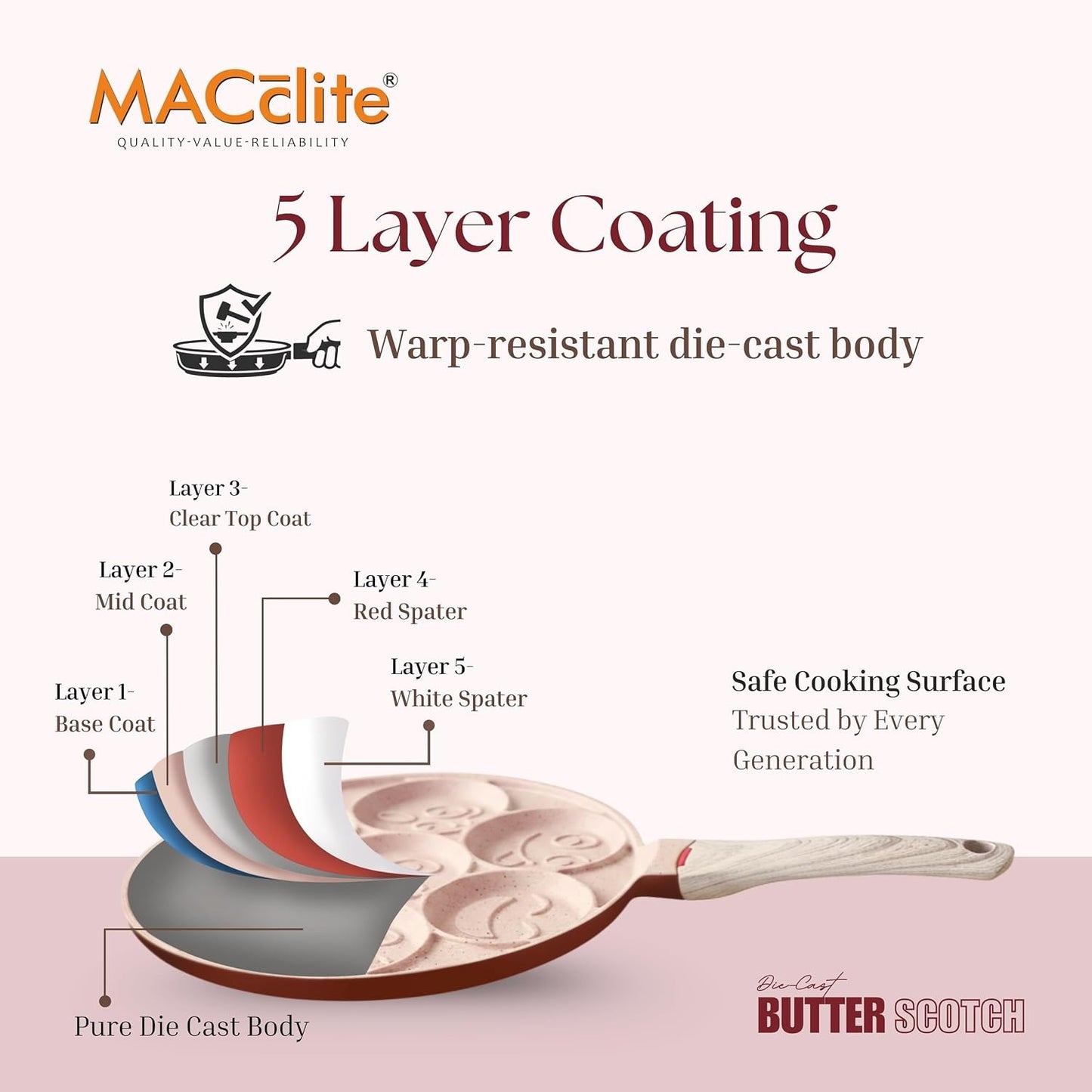 Macclite Uttappam / Pan Cake Tawa Butter Scotch