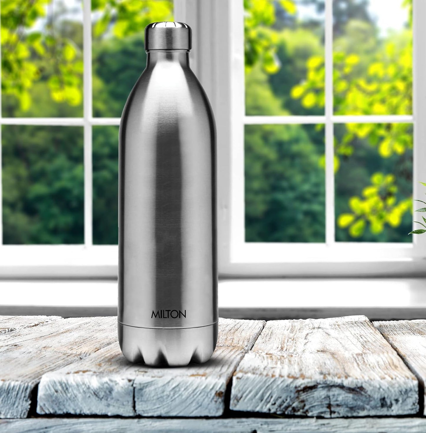 MILTON Duo DLX Thermosteel Bottle, Water Bottles, 24 Hours Hot and Cold, Easy to Carry, Easy Grip, Rust Proof, Tea, Coffee, Office, Travel Bottle, Silver