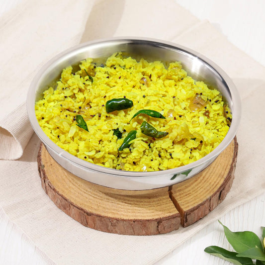 Vinod Platinum Triply Stainless Steel Tasla | 2.5 mm Thick | Steel Tasra Kadai/Kadhai | 5 Year Warranty | Induction & Gas Friendly, Heavy Bottom - Silver