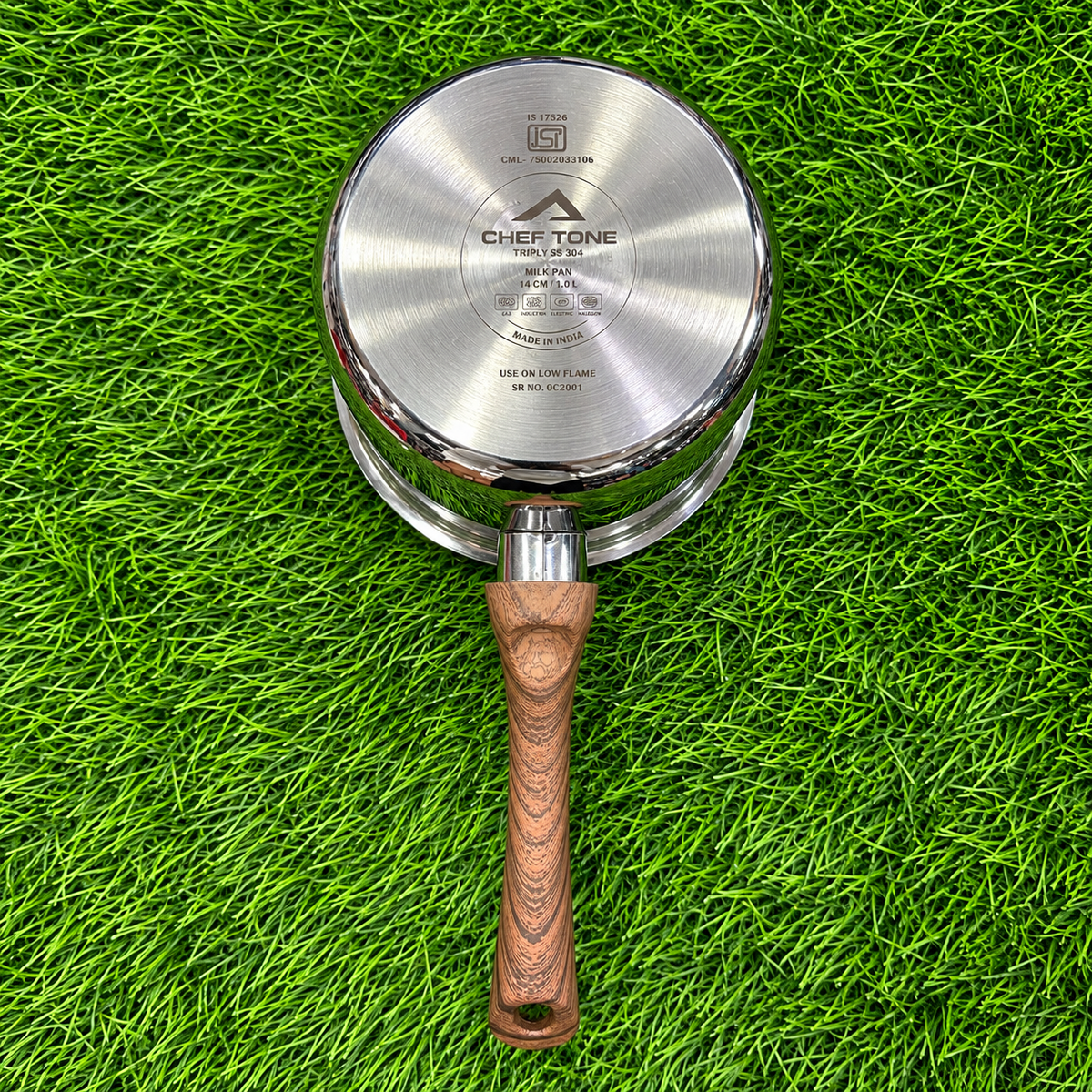 Chef Tone Triply Sauce Pan With Glass Lid Hope Series