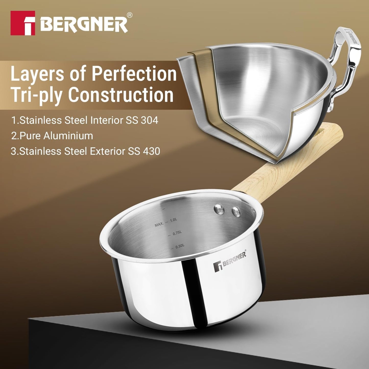 Berger TRI-Oak Saucepan