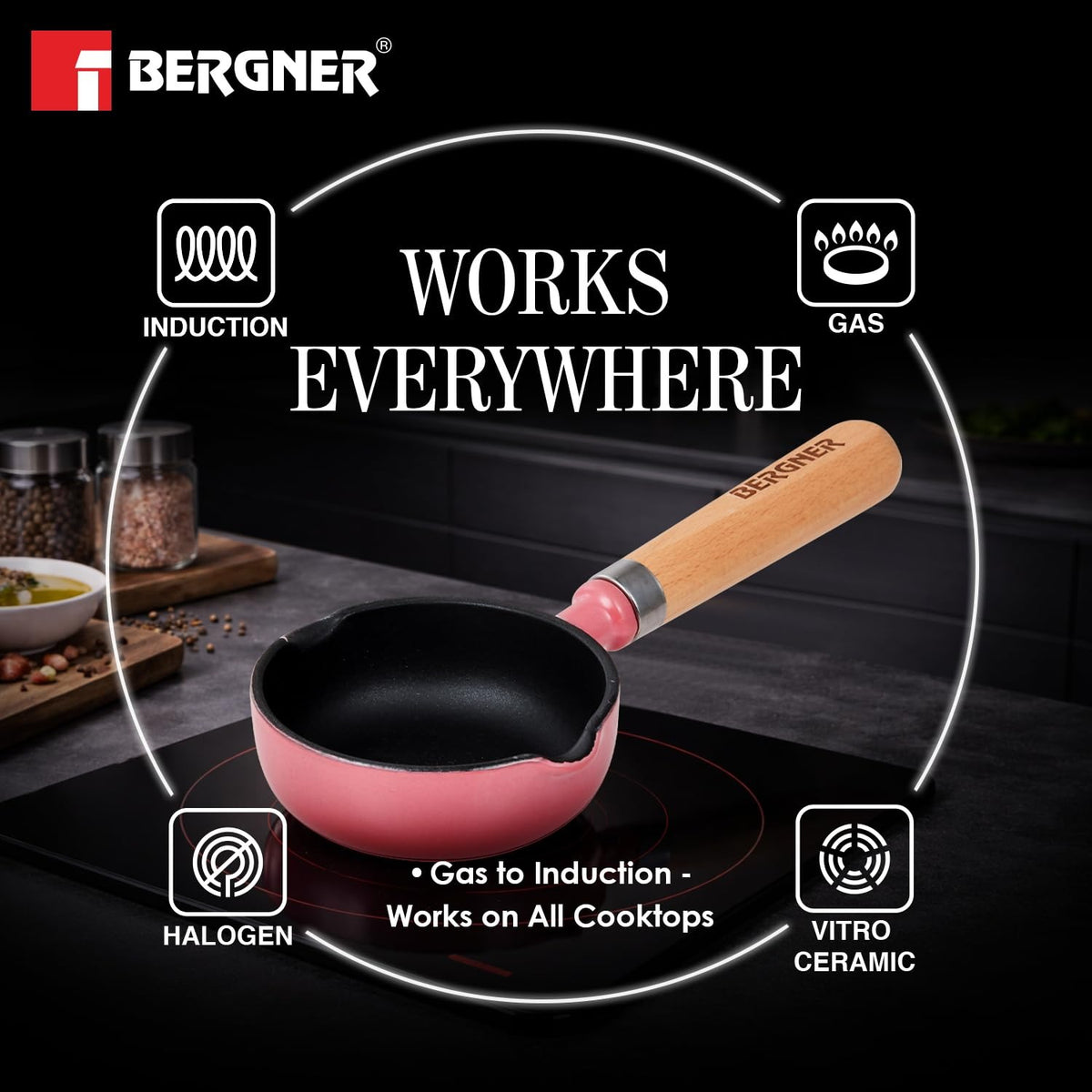Berger Excalibur Tadka Pan with Lid