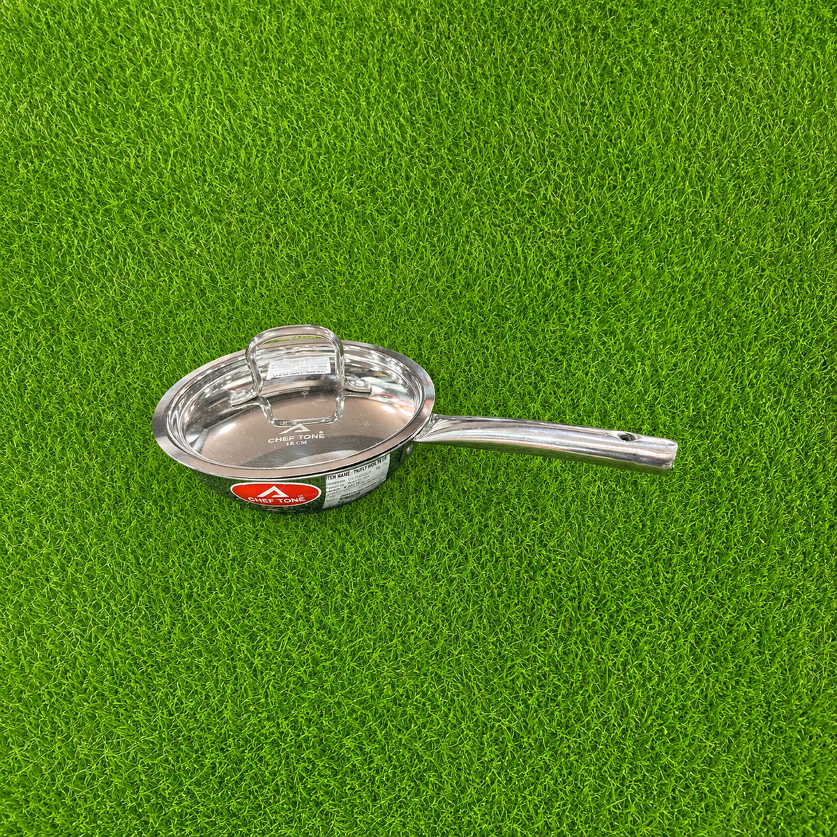 Chef Tone Triply Wok With SS Pipe Handle Regular Series
