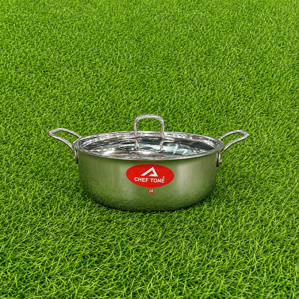 Chef Tone Triply Saute Pot With SS Wire Handle Regular Series