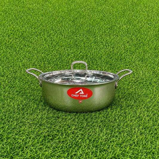 Chef Tone Triply Saute Pot With SS Wire Handle Regular Series