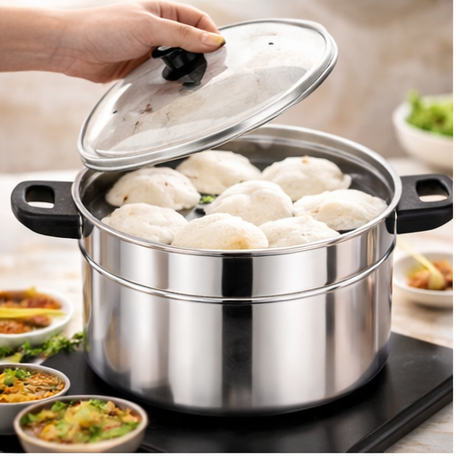 HORIZON Idli Cooker 6 Plates Induction Gas Compatible