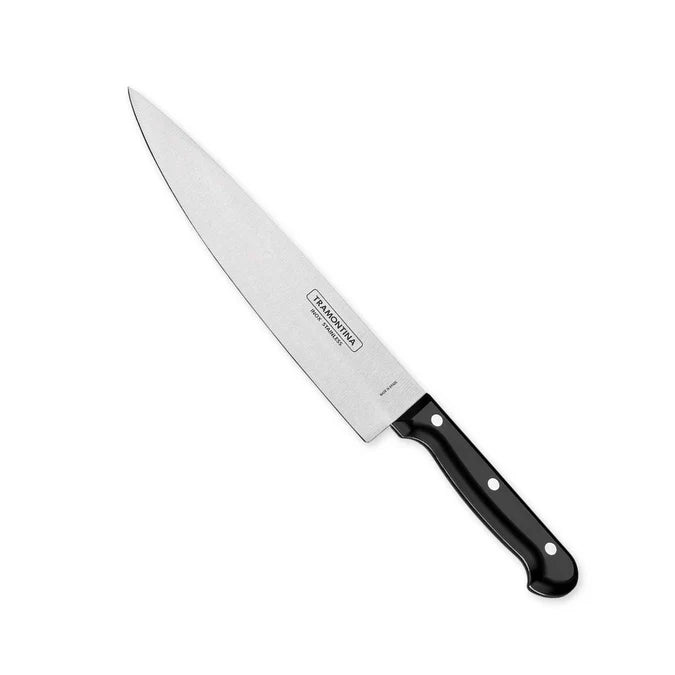 Tramontina Ultracorte 6-Inch Chef Knife | Razor Sharp Stainless Steel Blade with Antimicrobial Black Handle for Everyday Cooking