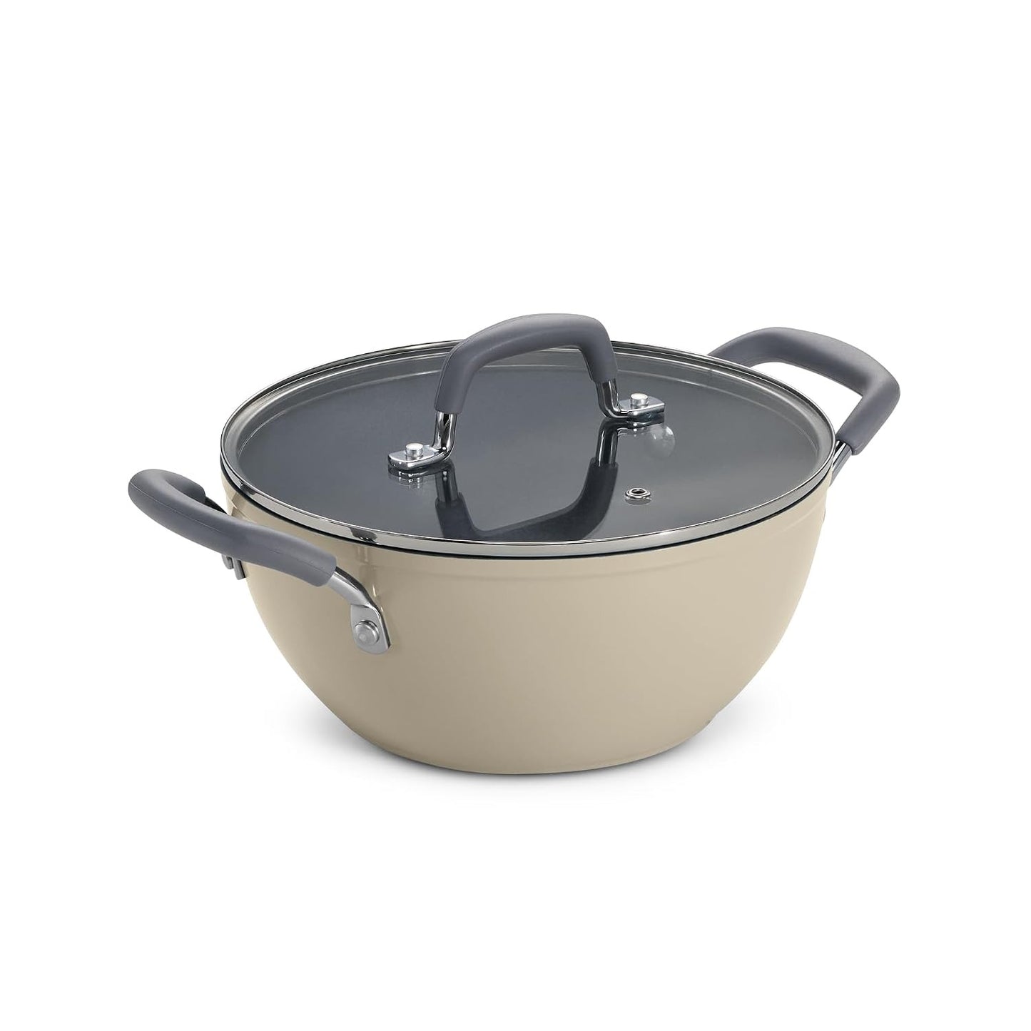 Tramontina Velo Deep Kadai with Flat Glass Lid