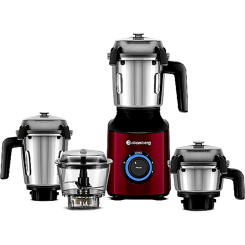 Atomberg Zenova Mixer Grinder BLDC 4 Jars Coarse Mode (Red Wine)