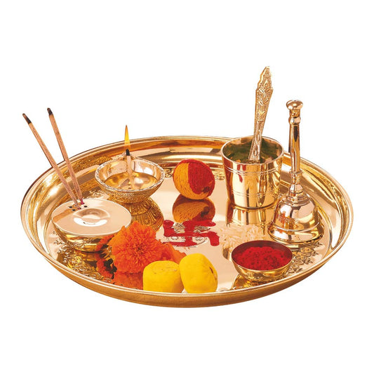 Borosil Puja Thali (Brass)