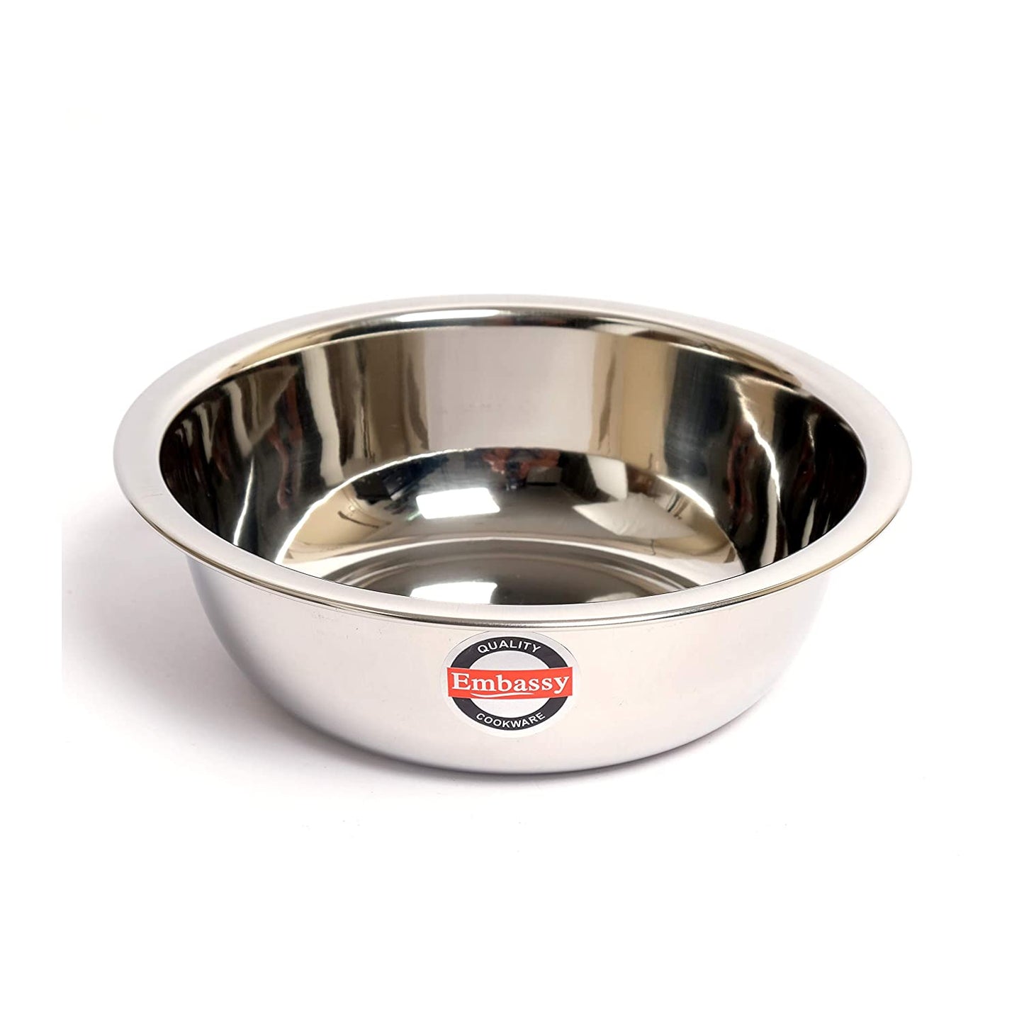 Embassy Stainless Steel Sonata Mixing Bowl, Size 0, 1300 ml, 21 cms, Pack of 2